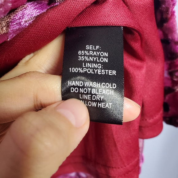 Lulus There She Rose Magenta Floral Velvet Dress - Picture 14 of 15